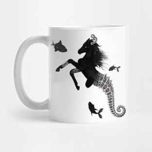 Wonderful dark steampunk seahorse Mug